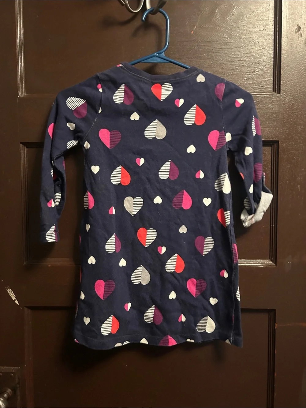 Gymboree Navy Heart Print Dress - Pink, White & Red Hearts